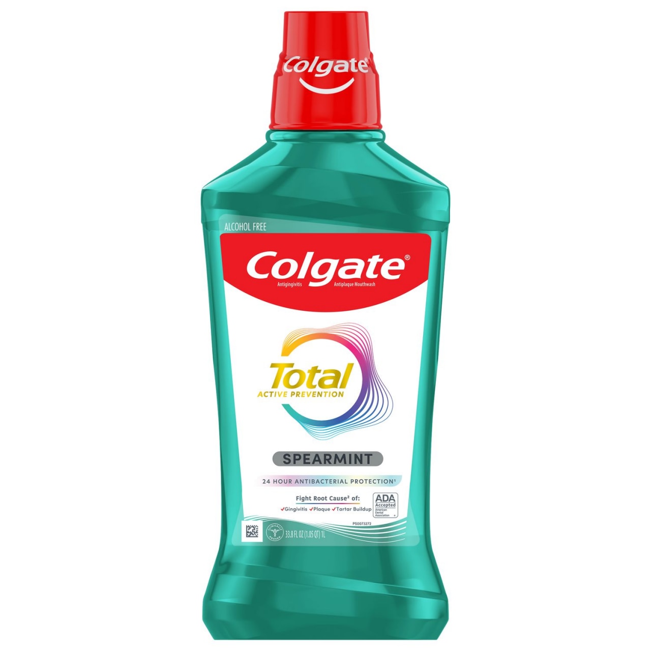 Colgate Total Active Prevention spearmint mouthwash bottle