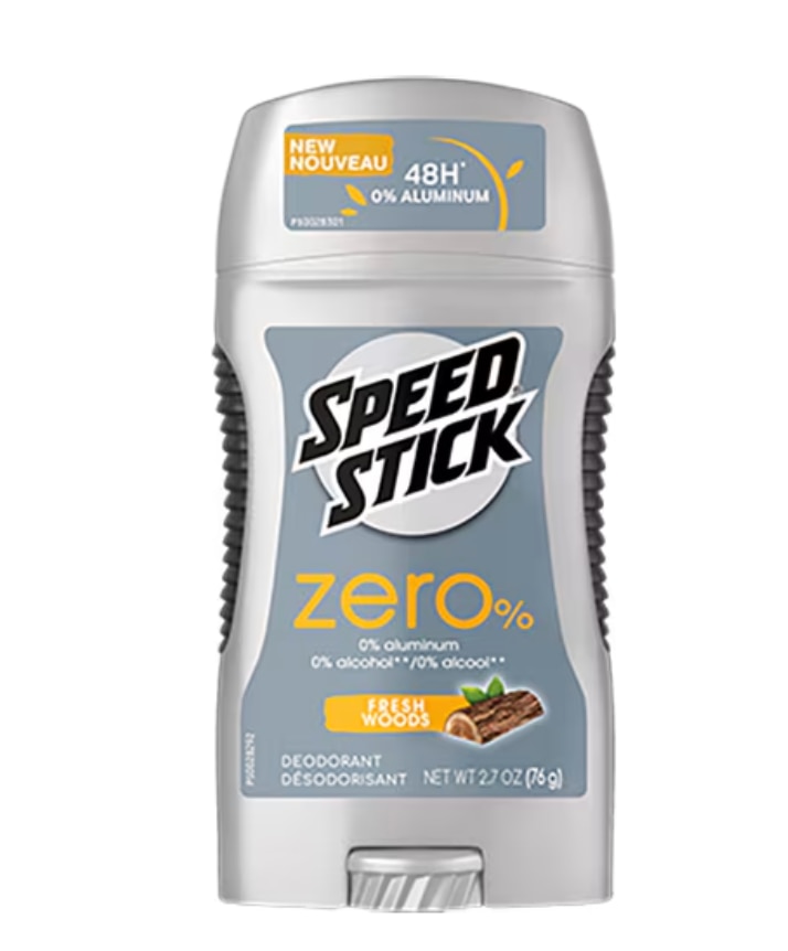 Speed Stick Zero Deodorant, Fresh Woods product.