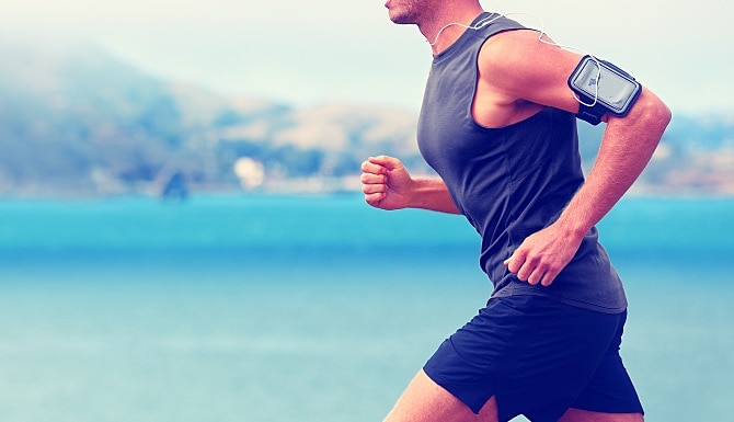 Man jogging in sportswear