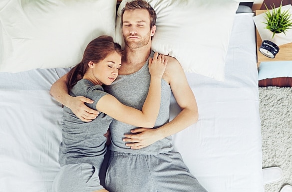 couple sleeping together
