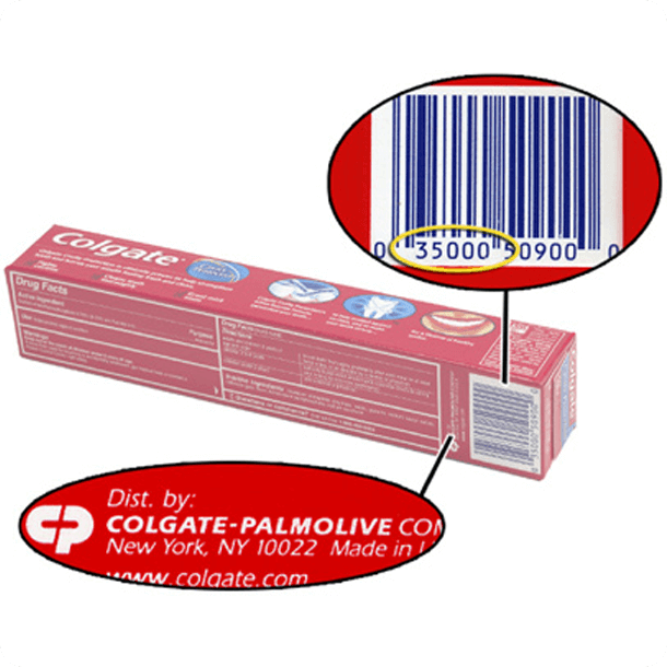 identifying genuine colgate toothpaste