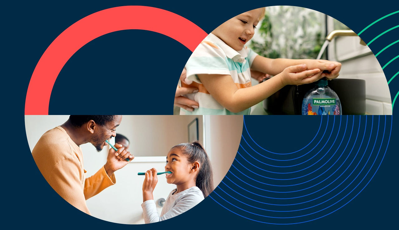 Graphic from cover of Colgate-Palmolive 2025 Sustainability & Social Impact Report.
