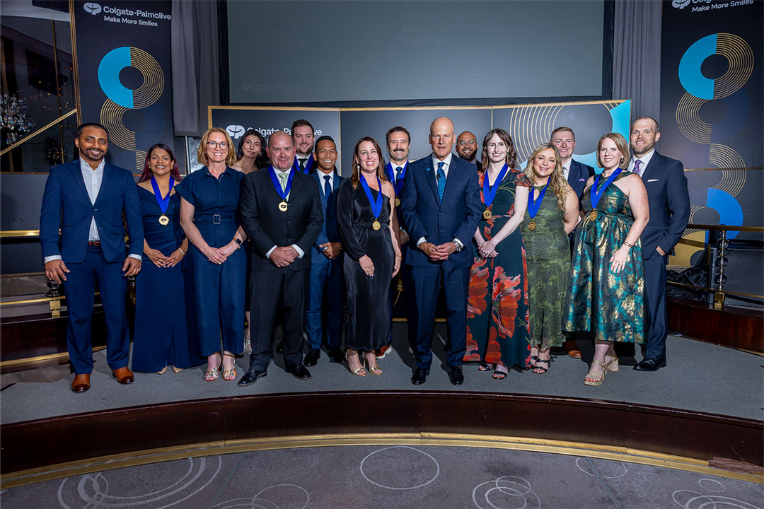 Winners from Hill's Pet Nutrition division wear medals at the Rainbow Room